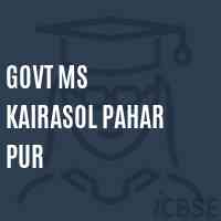 Govt Ms Kairasol Pahar Pur Middle School Logo