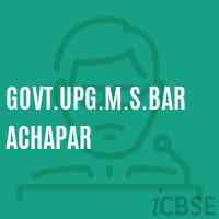 Govt.Upg.M.S.Barachapar Middle School Logo