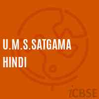 U.M.S.Satgama Hindi Middle School Logo