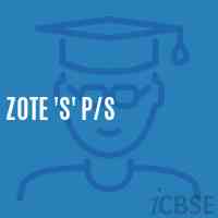 Zote 'S' P/s Primary School Logo