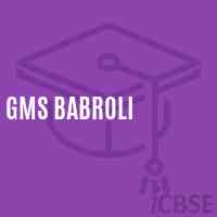 Gms Babroli Middle School Logo