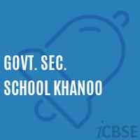 Govt. Sec. School KHANOO Logo