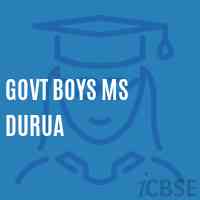 Govt Boys Ms Durua Middle School Logo