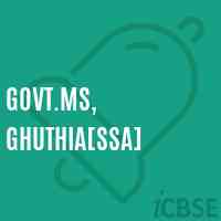 Govt.Ms, Ghuthia[Ssa] Middle School Logo