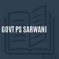 Govt Ps Sarwani Primary School Logo