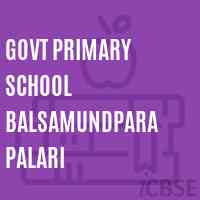 Govt Primary School Balsamundpara Palari Logo