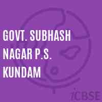 Govt. Subhash Nagar P.S. Kundam Primary School Logo