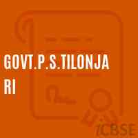 Govt.P.S.Tilonjari Primary School Logo