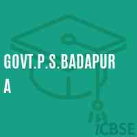 Govt.P.S.Badapura Primary School Logo