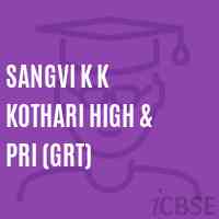 Sangvi K K Kothari High & Pri (Grt) High School Logo