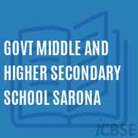 Govt Middle and Higher Secondary School Sarona Logo