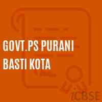 Govt.Ps Purani Basti Kota Primary School Logo