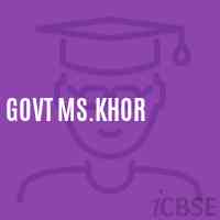 Govt Ms.Khor Middle School Logo