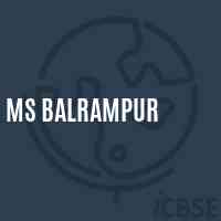 Ms Balrampur Middle School Logo