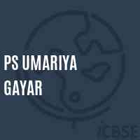 Ps Umariya Gayar Primary School Logo