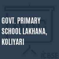 Govt. Primary School Lakhana, Koliyari Logo