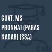 Govt. Ms Pronnat (Paras Nagar) (Ssa) Middle School Logo