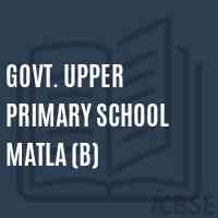 Govt. Upper Primary School Matla (B) Logo
