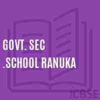 Govt. Sec .School Ranuka Logo
