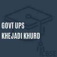 Govt Ups Khejadi Khurd Middle School Logo