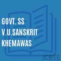 Govt. Ss V.U.Sanskrit Khemawas High School Logo