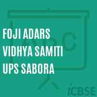 Foji Adars Vidhya Samiti Ups Sabora Middle School Logo