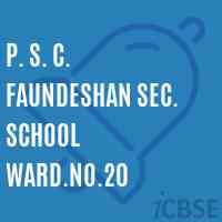 P. S. C. Faundeshan Sec. School Ward.No.20 Logo