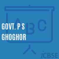 Govt. P S Ghoghor Primary School Logo