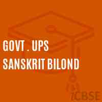 Govt . Ups Sanskrit Bilond Middle School Logo