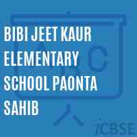 Bibi Jeet Kaur Elementary School Paonta Sahib Logo