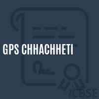 Gps Chhachheti Primary School Logo