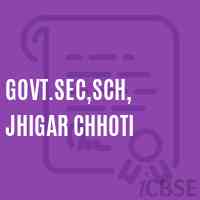 Govt.Sec,Sch, Jhigar Chhoti Secondary School Logo
