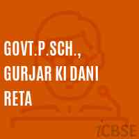 Govt.P.Sch., Gurjar Ki Dani Reta Primary School Logo