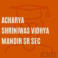 Acharya Shriniwas Vidhya Mandir Sr Sec Senior Secondary School Logo