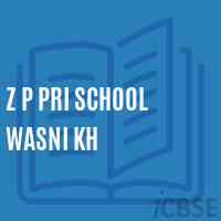 Z P Pri School Wasni Kh Logo