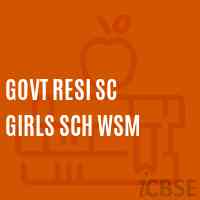 Govt Resi Sc Girls Sch Wsm School Logo