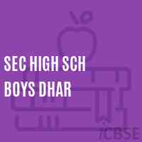Sec High Sch Boys Dhar Secondary School Logo