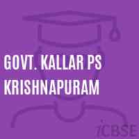 Govt. Kallar Ps Krishnapuram Primary School Logo