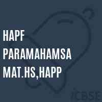Hapf Paramahamsa Mat.Hs,Happ Secondary School Logo