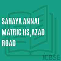 Sahaya Annai Matric Hs,Azad Road Primary School Logo
