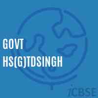 Govt Hs(G)Tdsingh Secondary School Logo