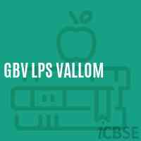 Gbv Lps Vallom Primary School Logo