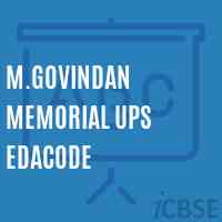 M.Govindan Memorial Ups Edacode Upper Primary School Logo
