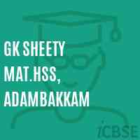 GK Sheety Mat.HSS, Adambakkam Senior Secondary School Logo