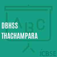 Dbhss Thachampara High School Logo
