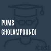 Pums Cholampoondi Middle School Logo