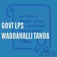 Govt Lps Waddahalli Tanda Primary School Logo