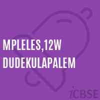 Mpleles,12W Dudekulapalem Primary School Logo