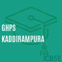 Ghps Kaddirampura Middle School Logo