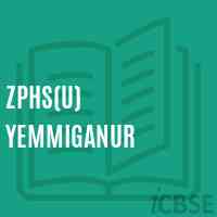Zphs(U) Yemmiganur Secondary School Logo